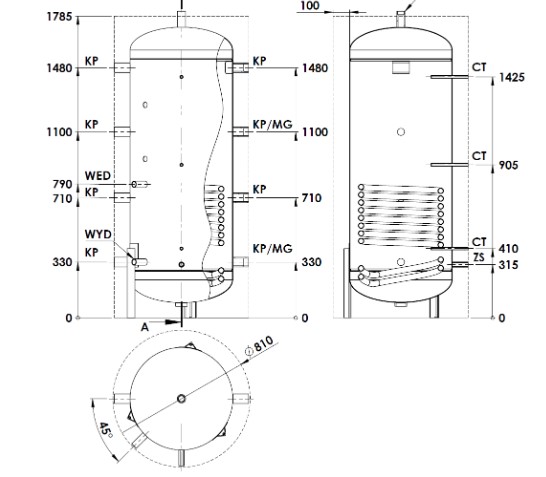 Akumulačná nádoba WGJ-B PSTW+ 400