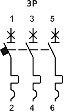 Promfactor modulárny istič FB1-63 3P C 6A 6kA ECO