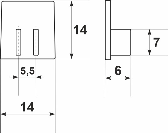 Bočný uzáver pre prípojnicu 3P, 10mm2