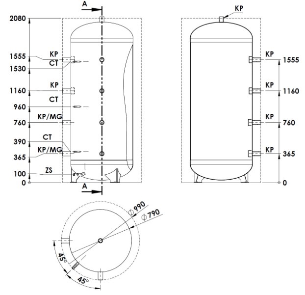 Akumulačná nádoba WGJ-BN 1000