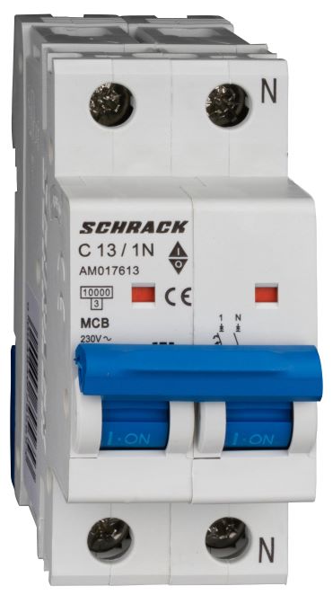 Istič C13/1N 10kA, charakteristika C 13A, 1+N