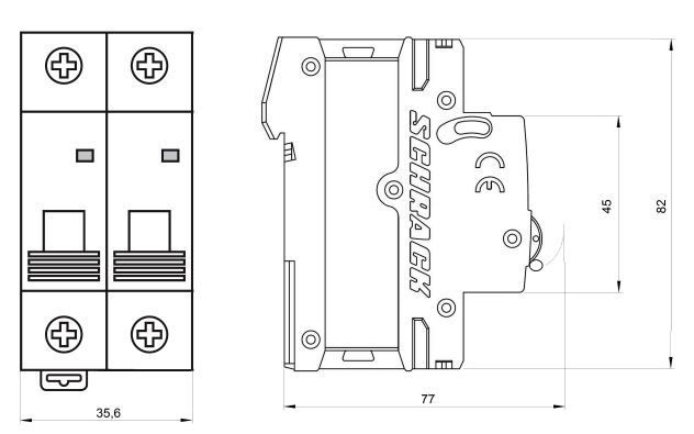Istič B6/1N 6kA, charakteristika B, 6A, 1-pólový+N