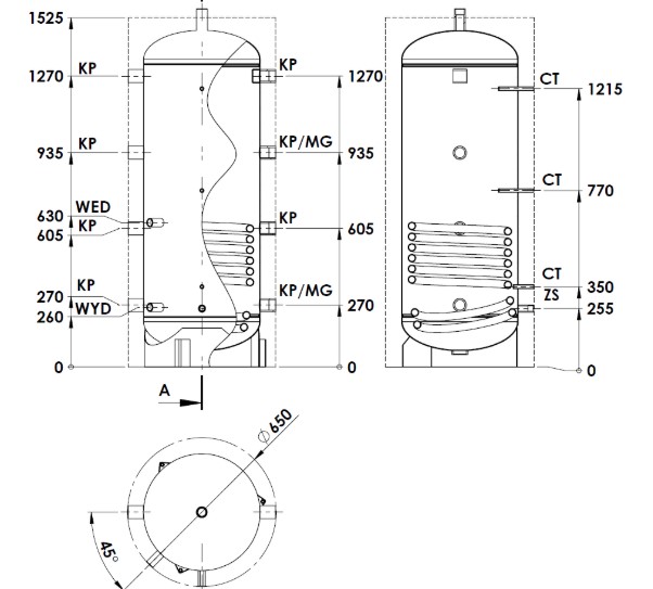 Akumulačná nádoba WGJ-B PSTW+ 250