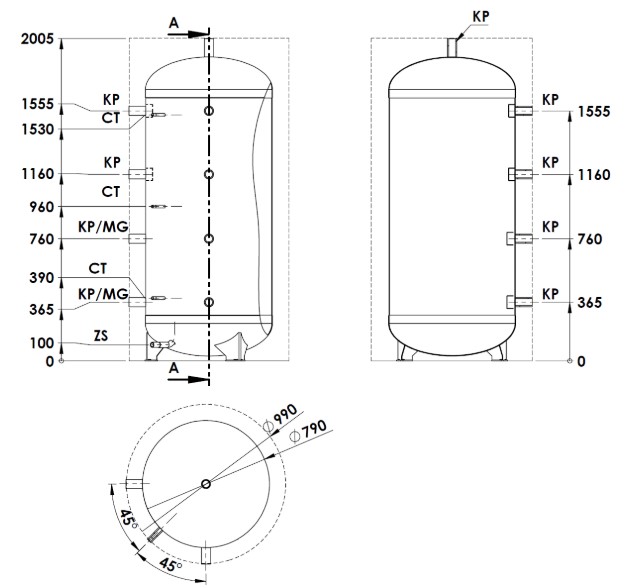 Akumulačná nádoba WGJ-BN 800