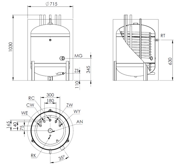 Zásobník teplej vody  WGJ-S-OEM 180 MG