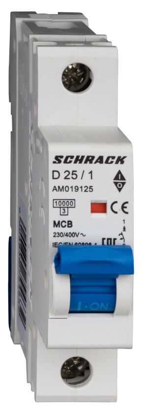 Istič D25/1 10kA, charakteristika D 25A, 1-pólový