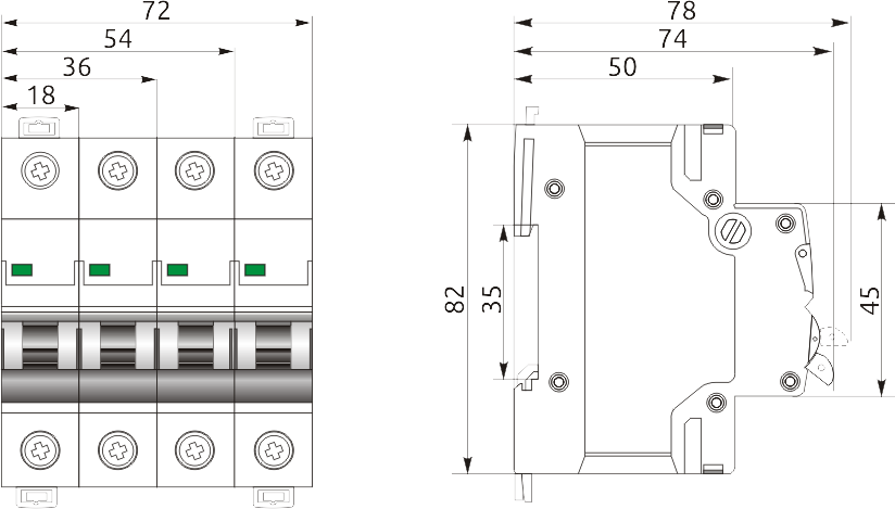 Promfactor modulárny istič FB1-63 2P B 50A 6kA ECO