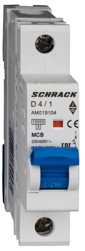 Istič D4/1 10kA, charakteristika D 4A, 1-pólový