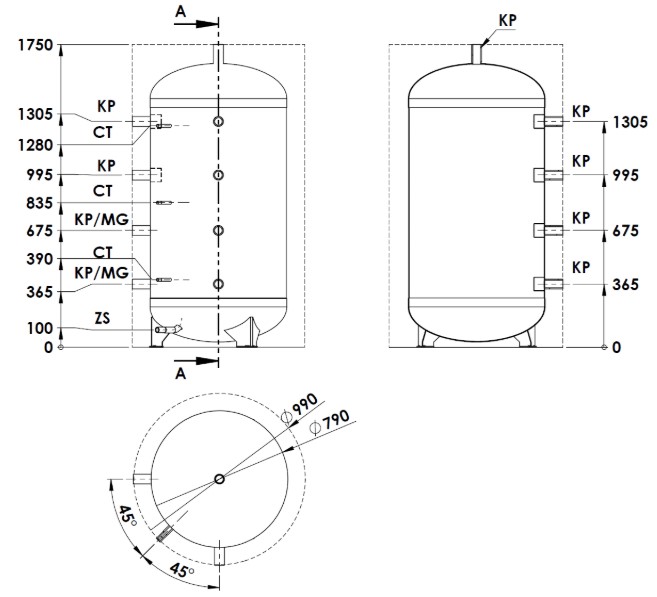 Akumulačná nádoba WGJ-BN 700