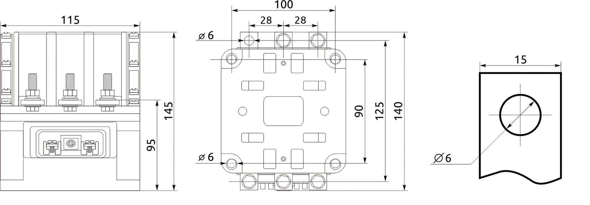 AC stykač FC6 160A 230V