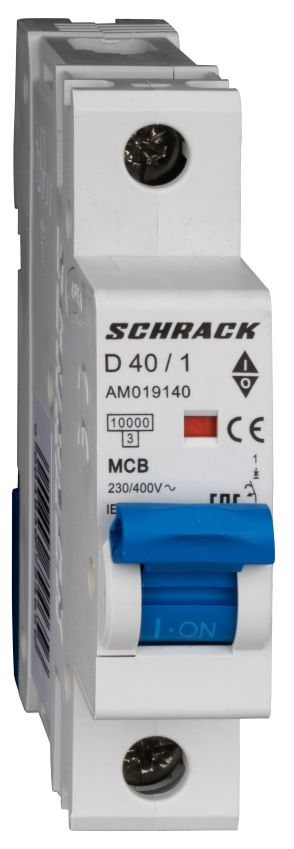 Istič D40/1 10kA, charakteristika D 40A, 1-pólový